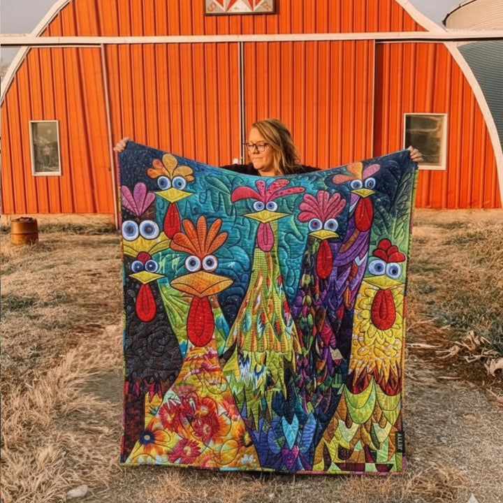 Fancy Chicken Quilted Blankets NCU0PT040