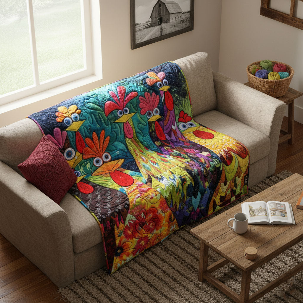 Fancy Chicken Quilted Blankets NCU0PT040