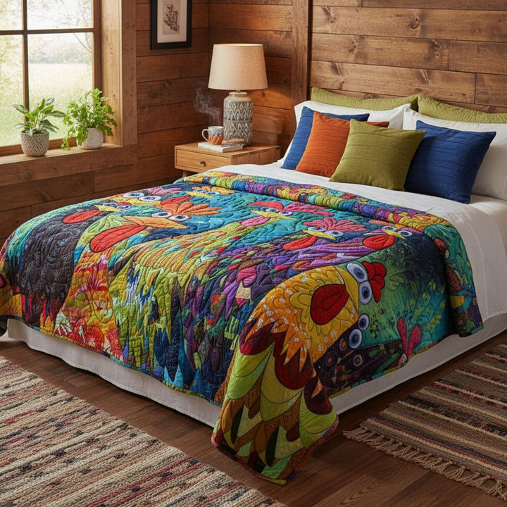 Fancy Chicken Quilted Blankets NCU0PT040