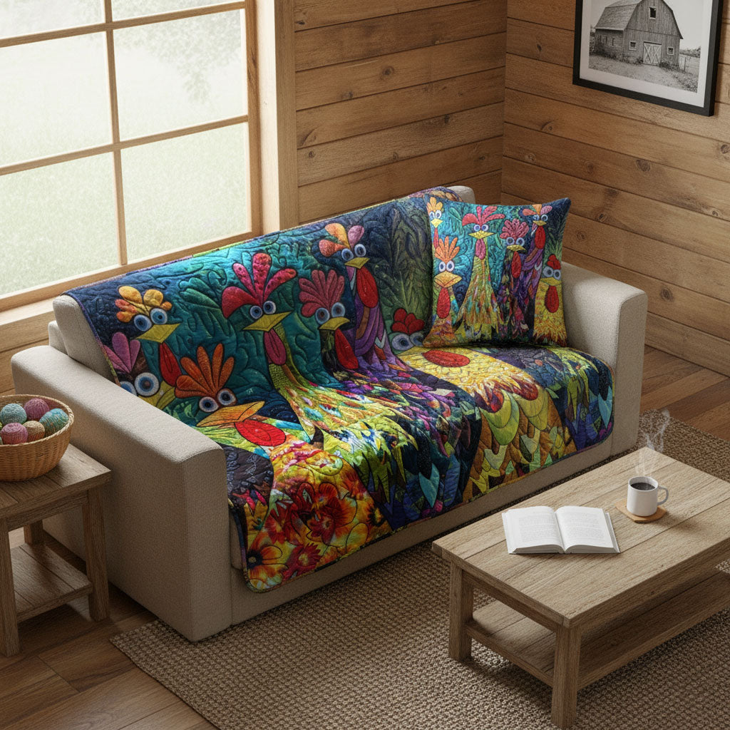 Fancy Chicken Quilted Blankets NCU0PT040