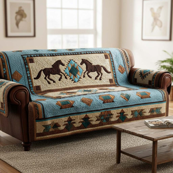Quilted sofa cover with wild nature NCU0NT10654