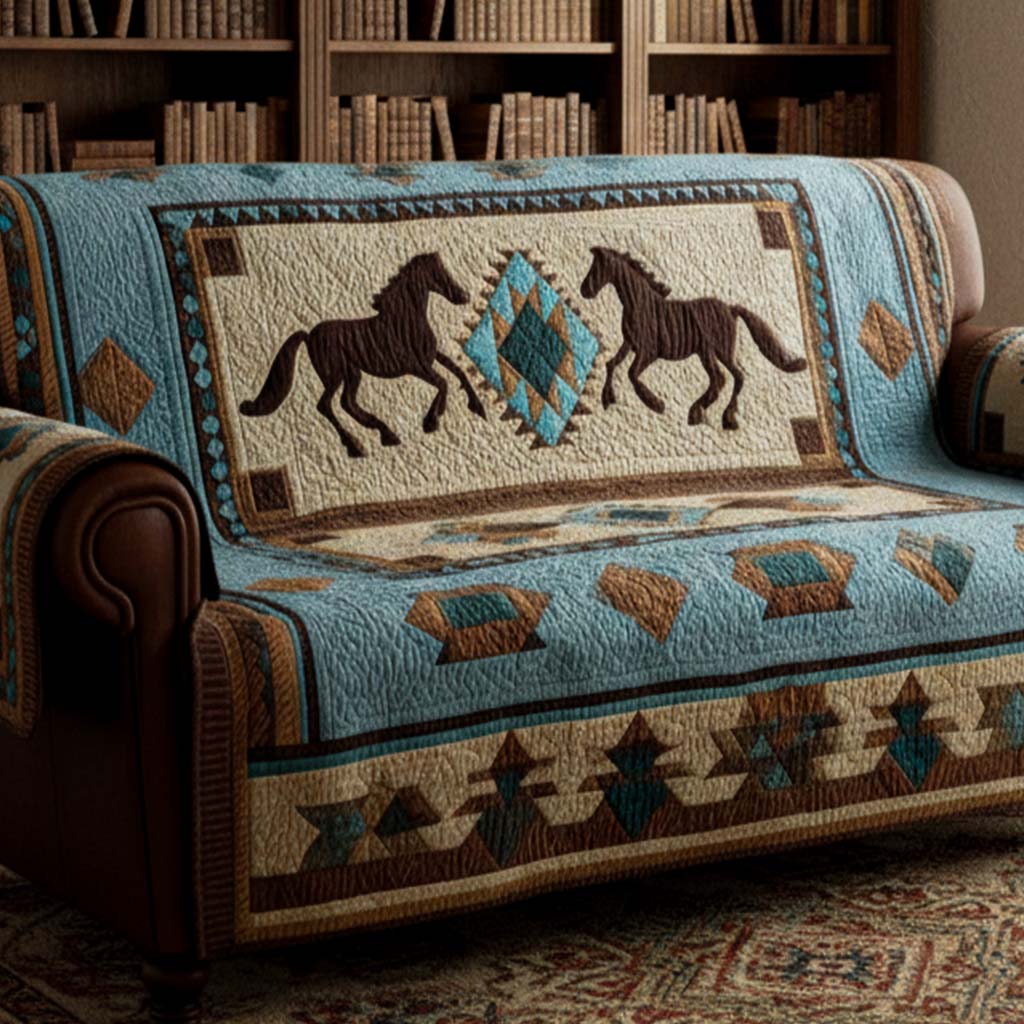 Quilted sofa cover with wild nature NCU0NT10654