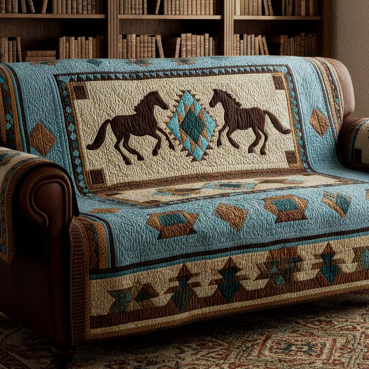 Quilted sofa cover with wild nature NCU0NT10654