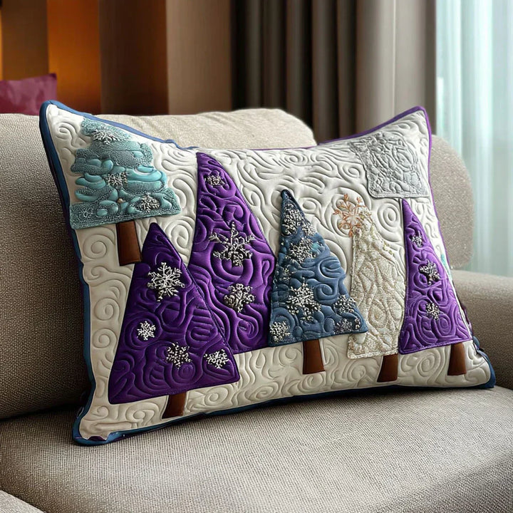 Quilted cushion cover with winter amethyst