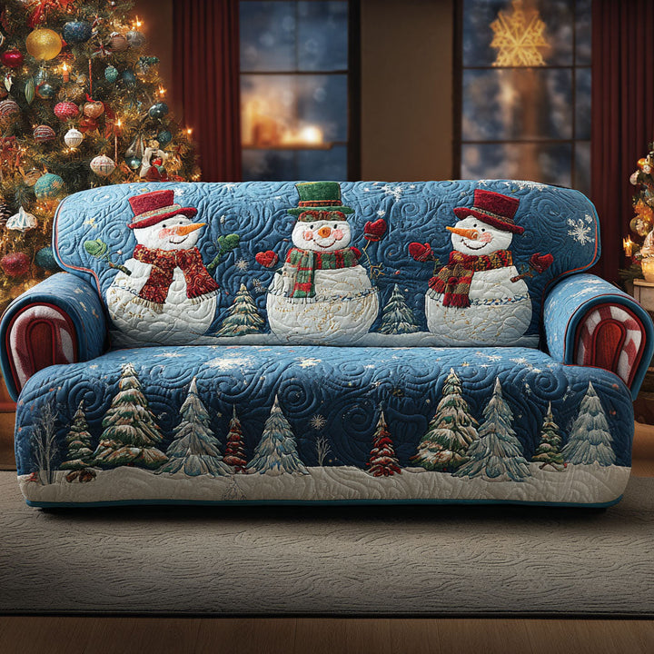 Quilted sofa cover with winter pattern NCU0TV790