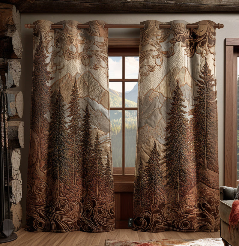 Quilted Curtains Woodland Retreat NCU0DV8370