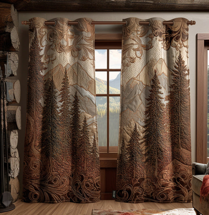 Quilted Curtains Woodland Retreat NCU0DV8370