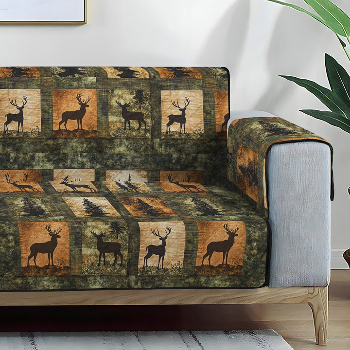 Quilted sofa cover with elegant forest NCU0PT940