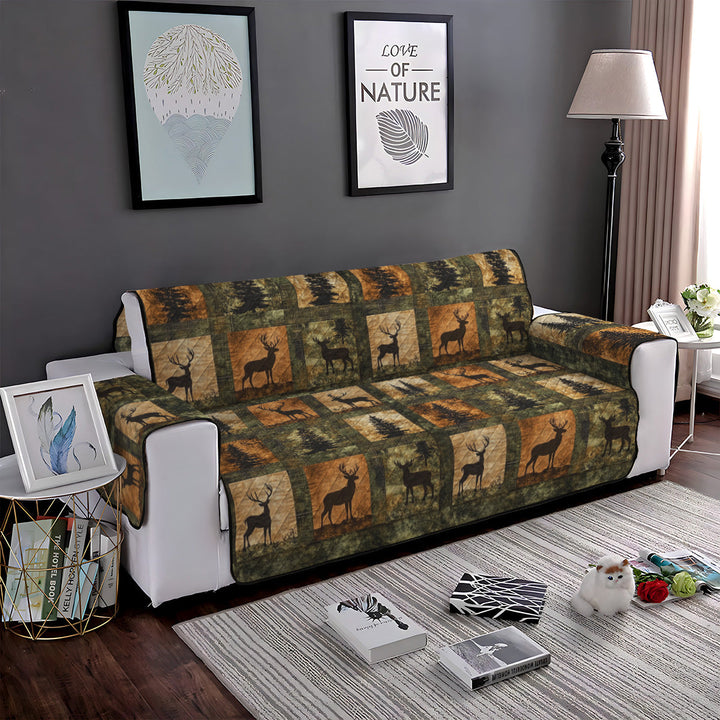 Quilted sofa cover with elegant forest NCU0PT940