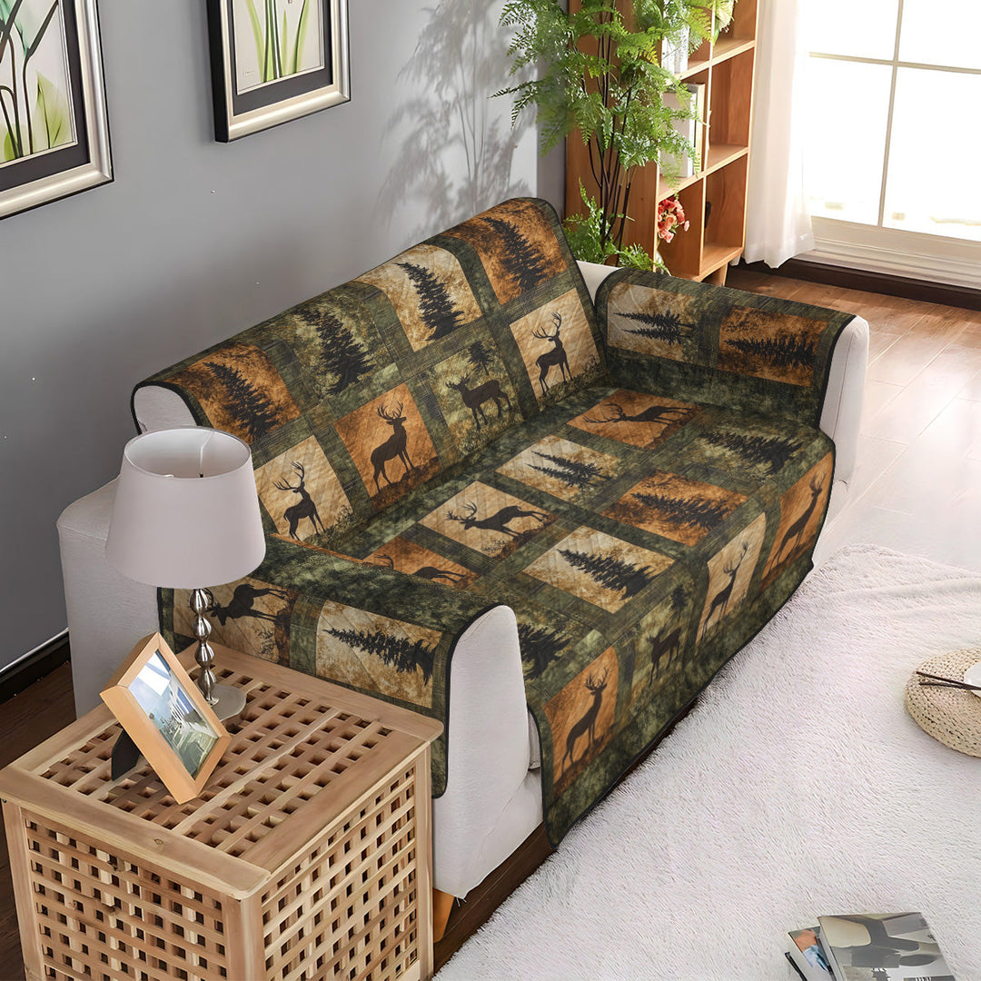 Quilted sofa cover with elegant forest NCU0PT940
