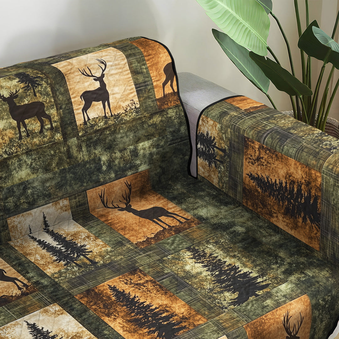 Quilted sofa cover with elegant forest NCU0PT940