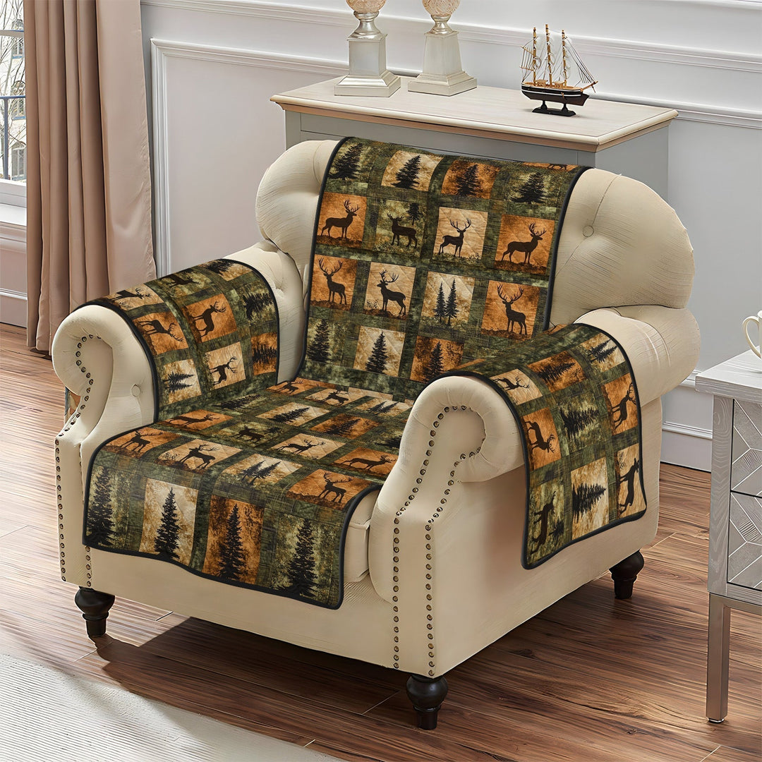 Quilted sofa cover with elegant forest NCU0PT940