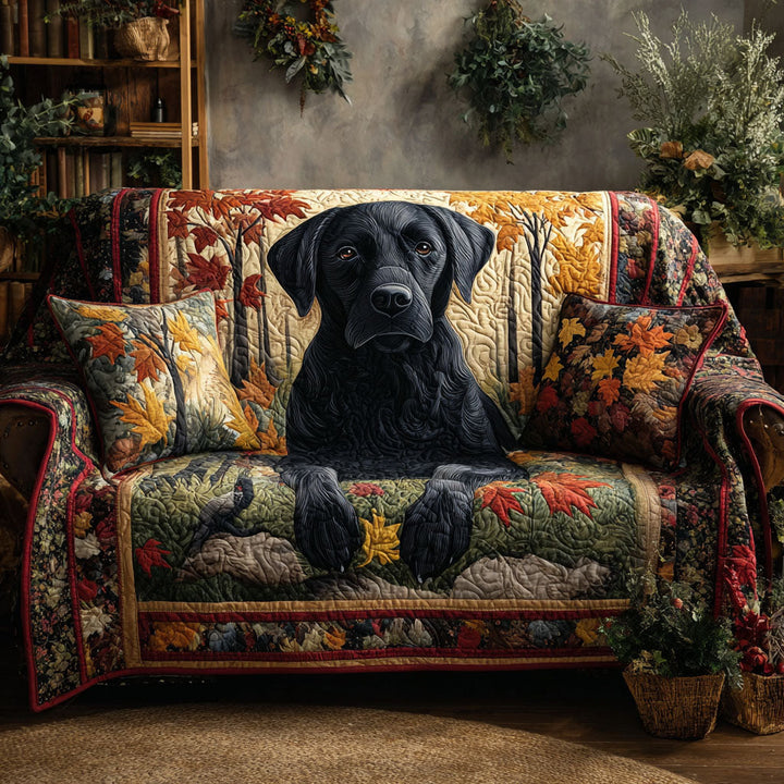 Quilted sofa cover with forest pattern NCU0PT10186