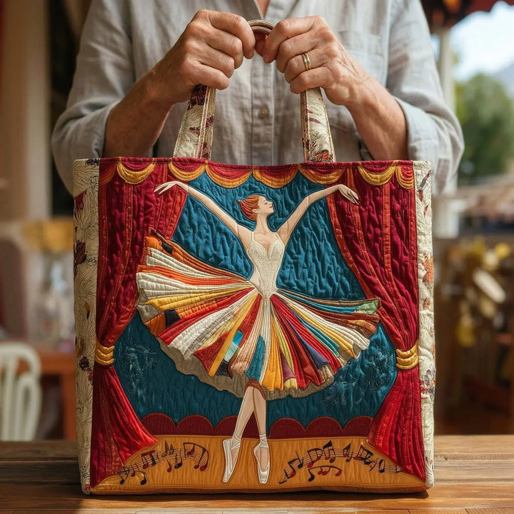 Statement Quilted Handbag with Elegant Ballerina design