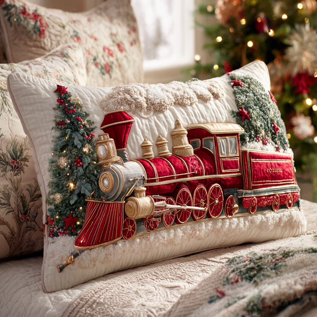 Quilted cushion cover with festive pattern NCU0TD571
