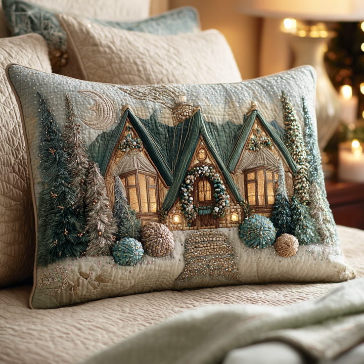 Quilted Cushion Cover with Crystal Morning NCU0TD1106